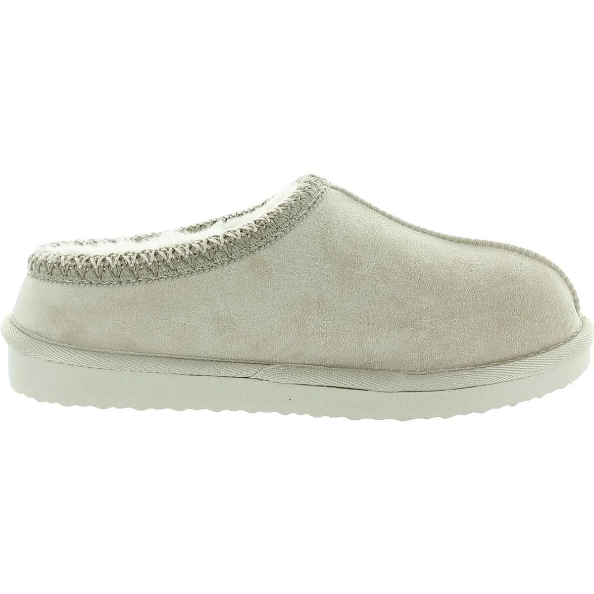 SPARKS Womens Faux Fur Lined Faux Suede Scuff Slippers