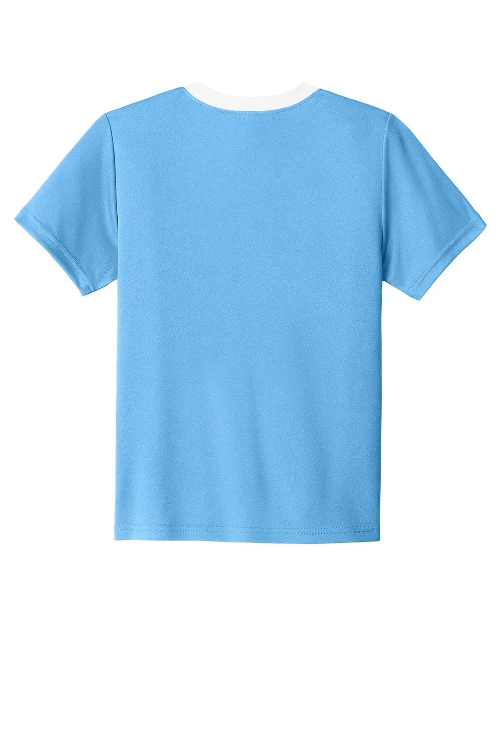Sport-Tek Youth Moisture Wicking Competitor United Short Sleeve Crewneck T-Shirt - Carolina Blue/White