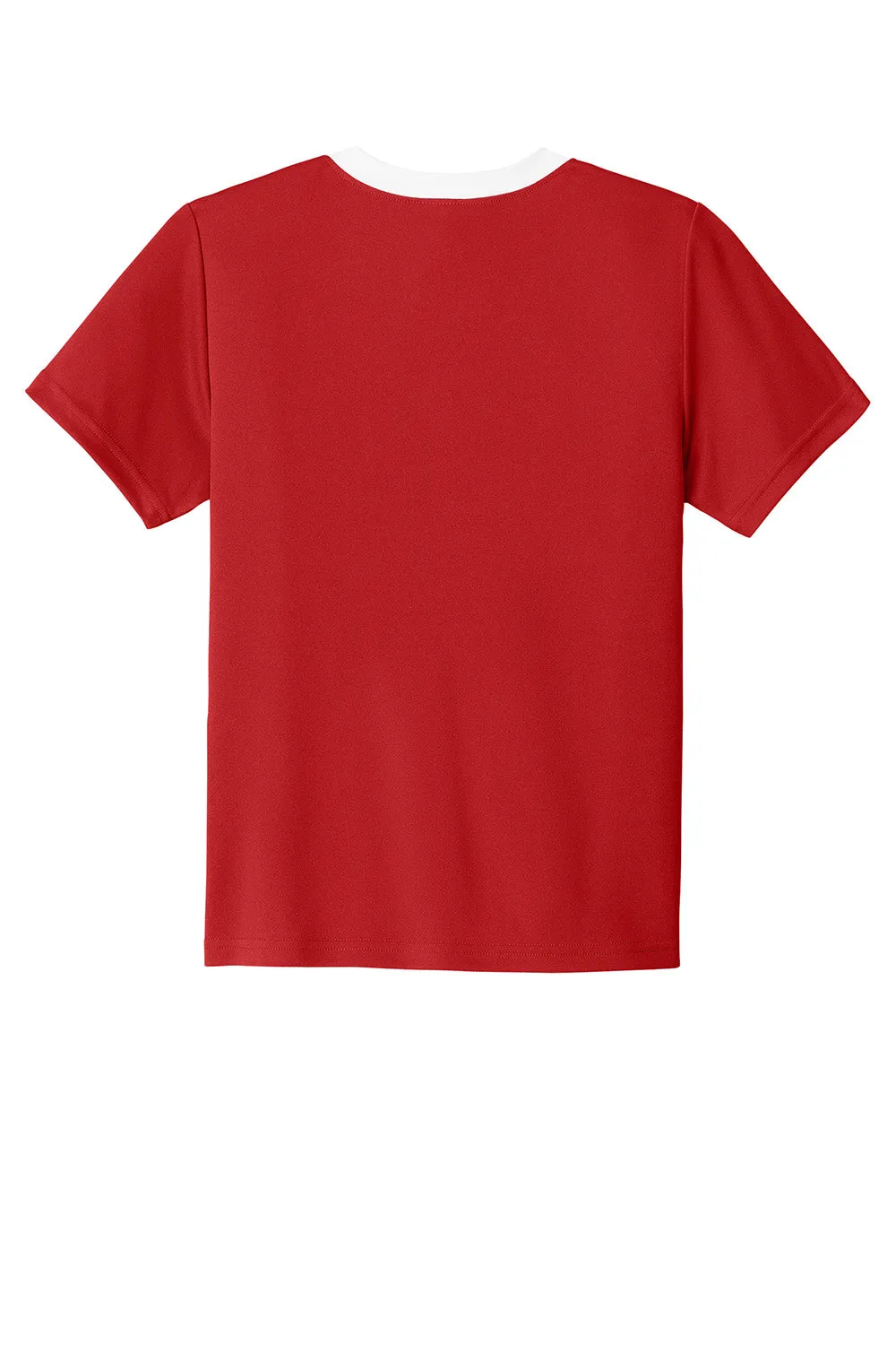 Sport-Tek Youth Moisture Wicking Competitor United Short Sleeve Crewneck T-Shirt - Deep Red/White