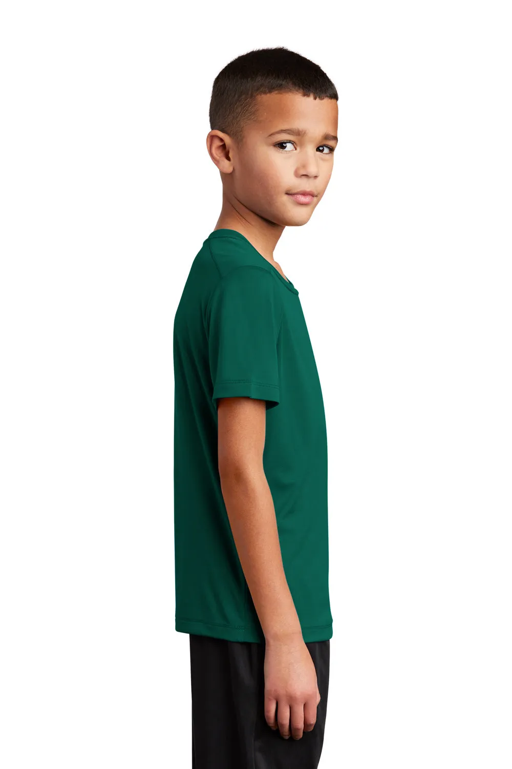 Sport-Tek Youth Moisture Wicking Short Sleeve Crewneck T-Shirt - Marine Green - Closeout