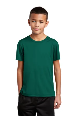 Sport-Tek Youth Moisture Wicking Short Sleeve Crewneck T-Shirt - Marine Green - Closeout