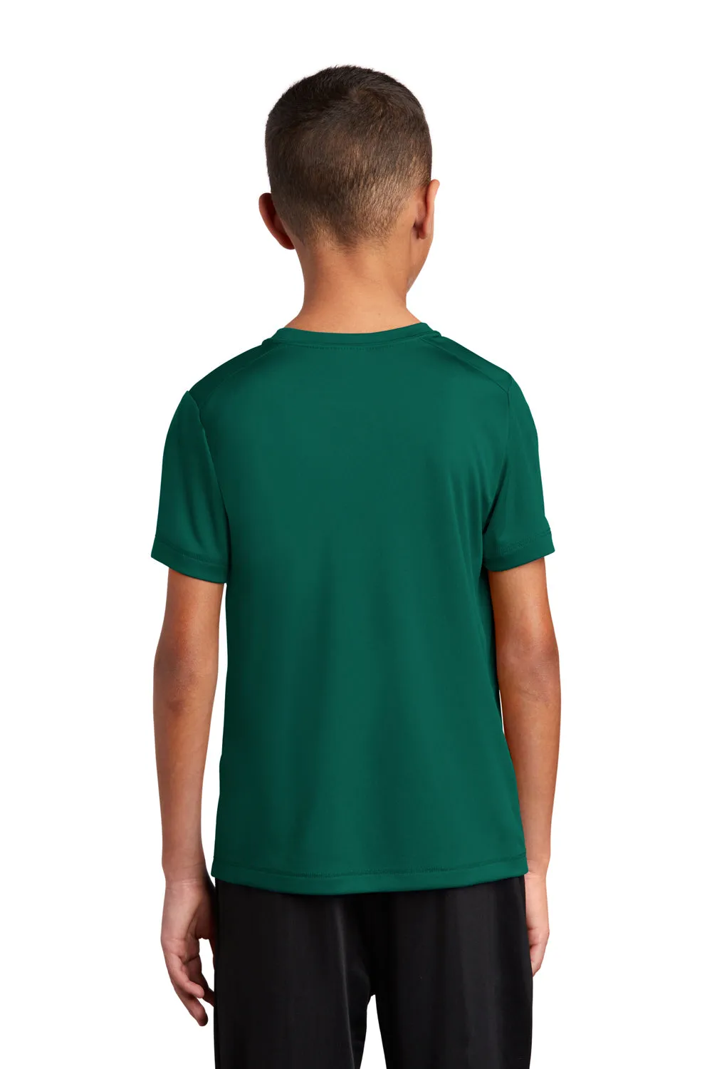 Sport-Tek Youth Moisture Wicking Short Sleeve Crewneck T-Shirt - Marine Green - Closeout