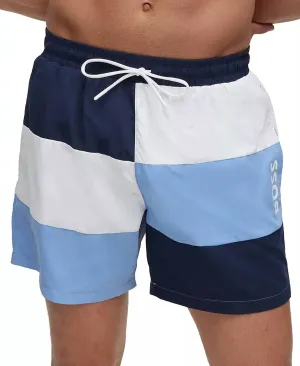 Standard Court Color Block Swim Trunks In Blue