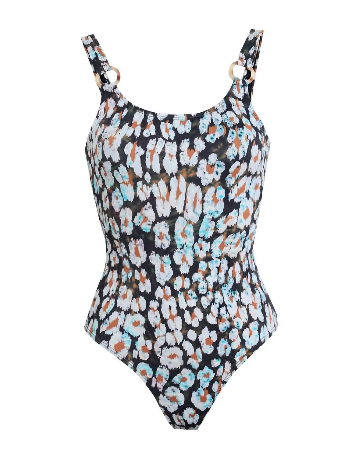 Stretch Jersey One Piece Swimsuit In Ivory