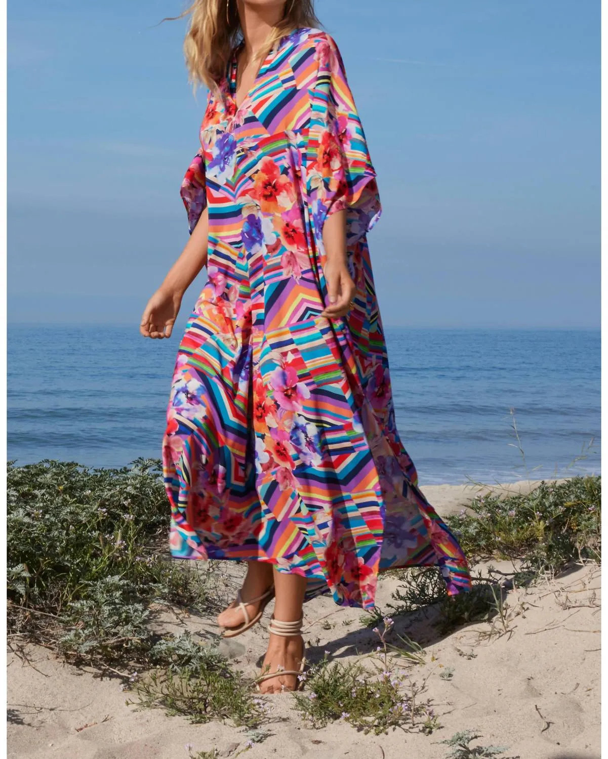 Summer Stripes Maxi Kaftan