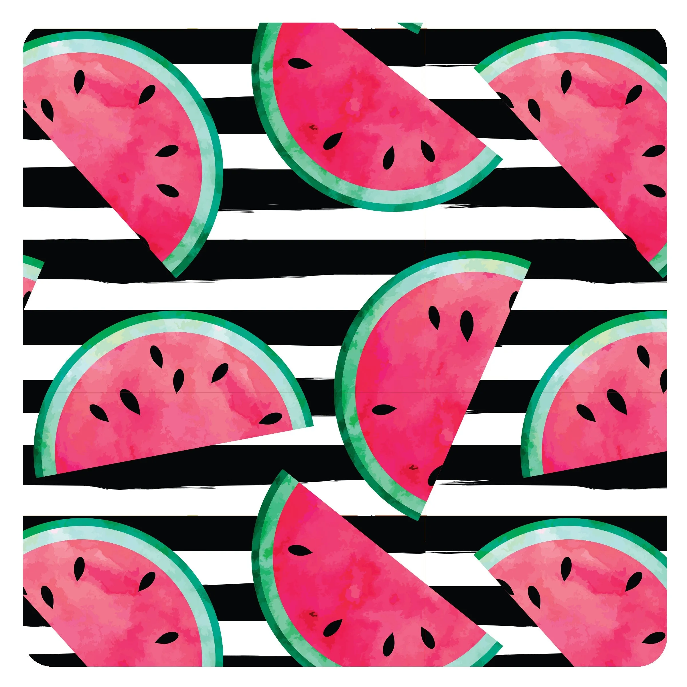 Summer Stripes - Watermelon - Waterproof Wet Bag (for Mealtime, On-the-go, And More!) Babykids_Bapron-Baby