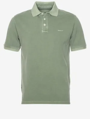 Sunfaded Piqué Polo Short Sleeve Shirt Kalamata Green