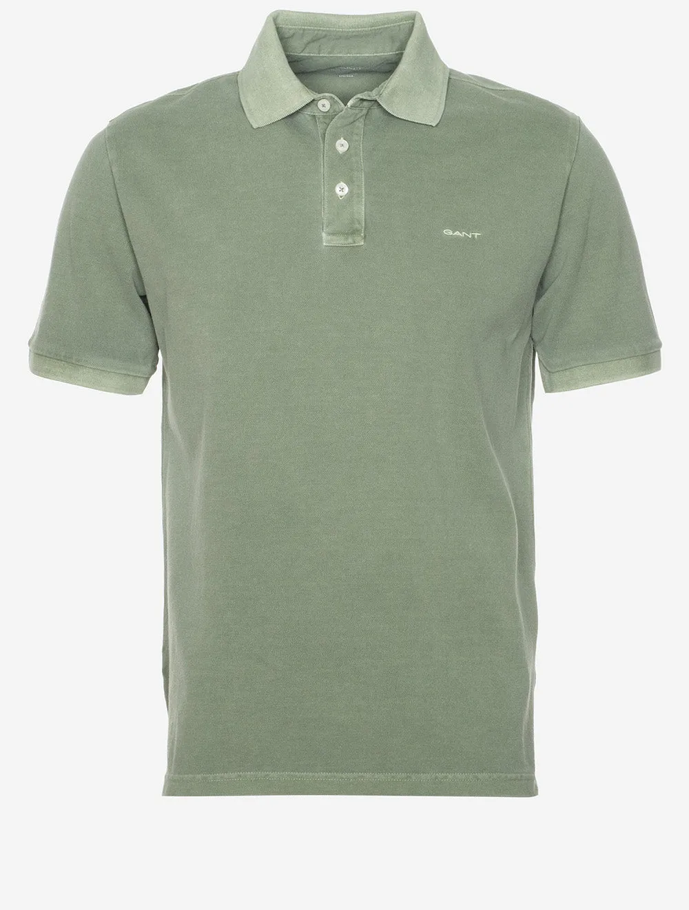 Sunfaded Piqué Polo Short Sleeve Shirt Kalamata Green