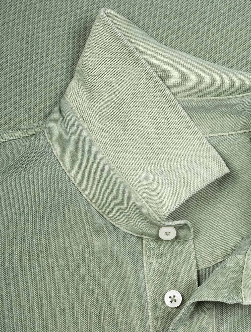 Sunfaded Piqué Polo Short Sleeve Shirt Kalamata Green