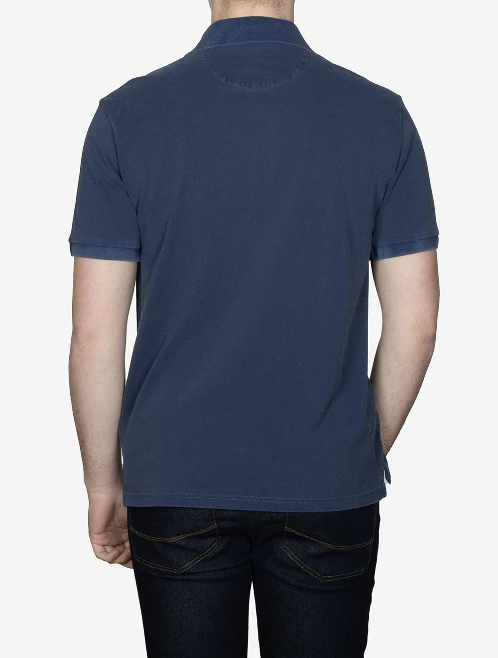 Sunfaded Piqué Polo Short Sleeve Shirt Persian Blue