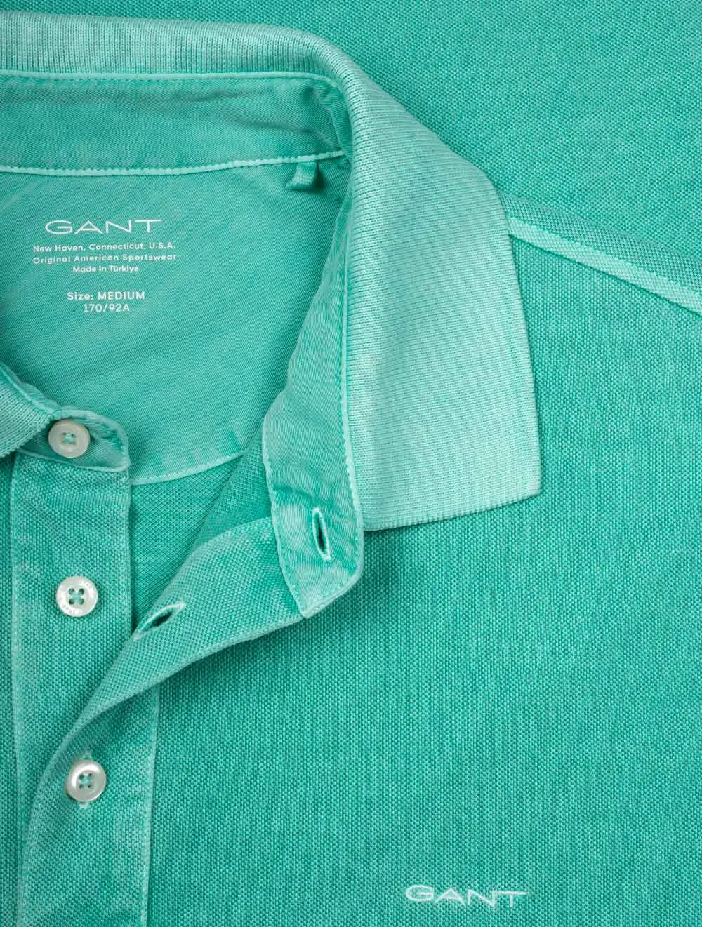 Sunfaded Piqué Polo Short Sleeve Shirt Tropic Blue