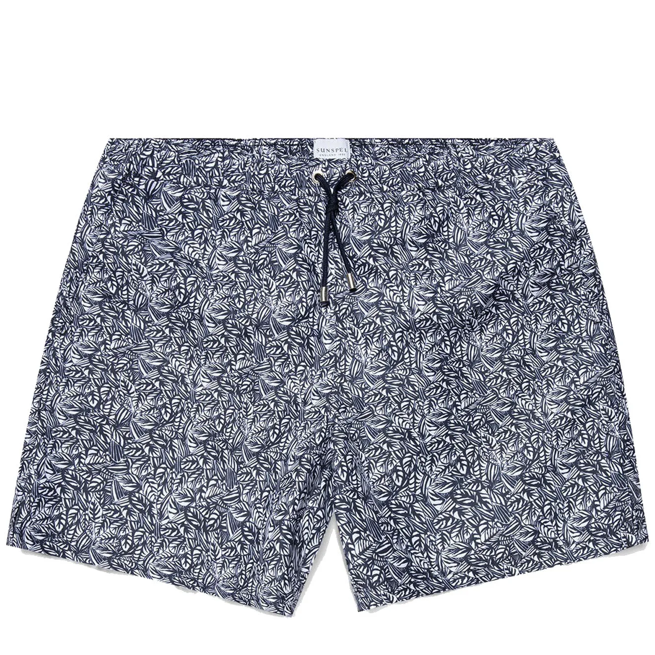 Sunspel Swim Shorts Navy Tropics Print