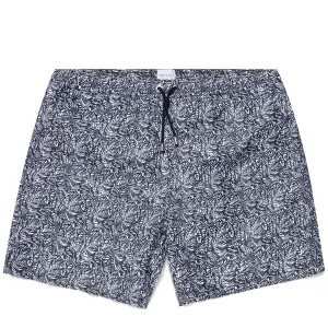 Sunspel Swim Shorts Navy Tropics Print
