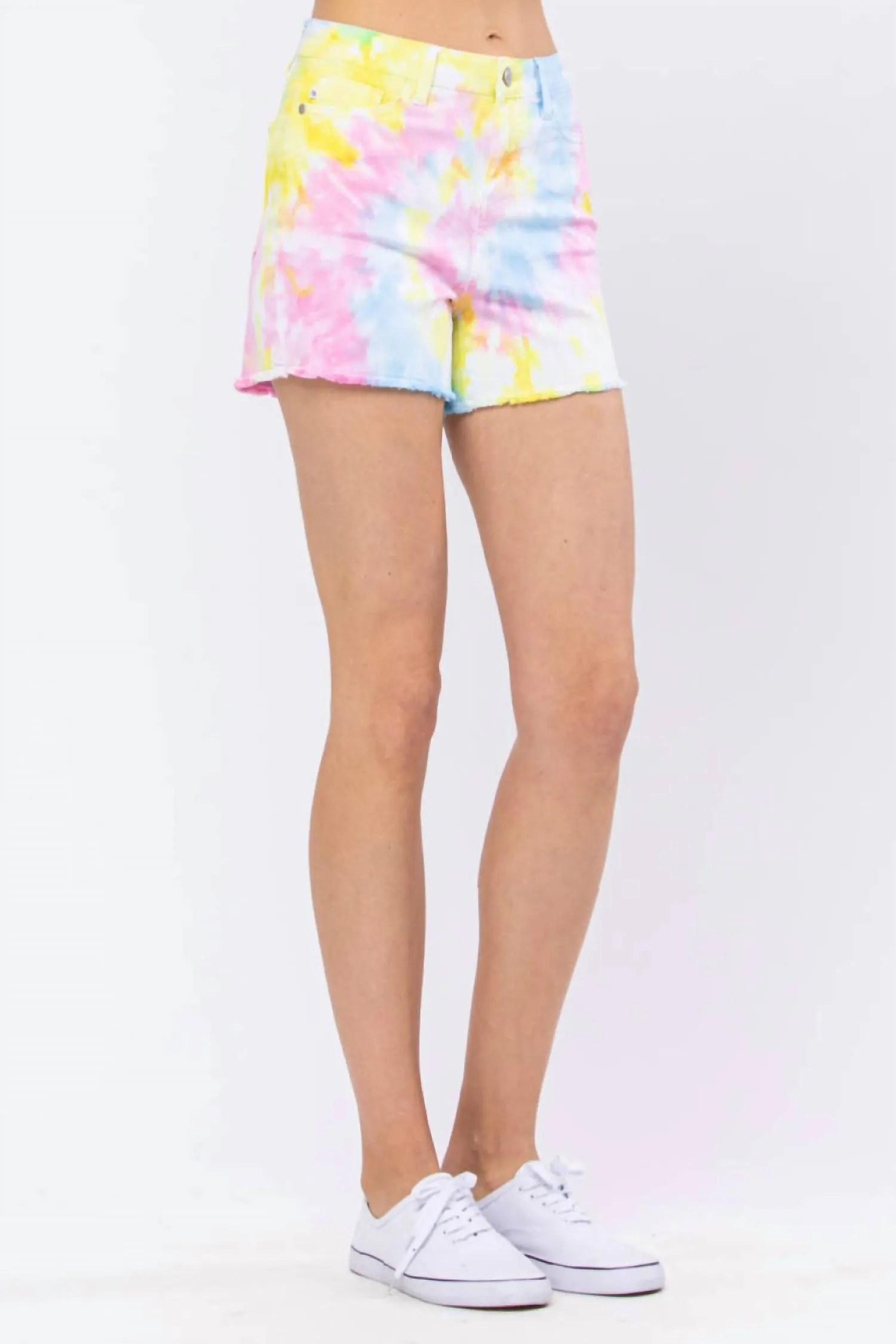 Swirl Tie Dye Short In Multi
