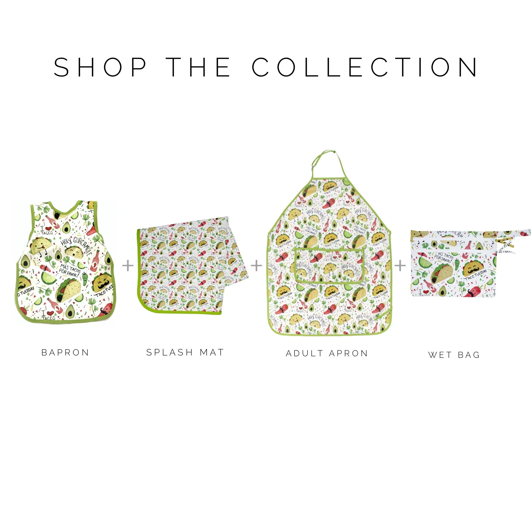 Taco Party - Waterproof Wet Bag (for Mealtime, On-the-go, And More!) Babykids_Bapron-Baby