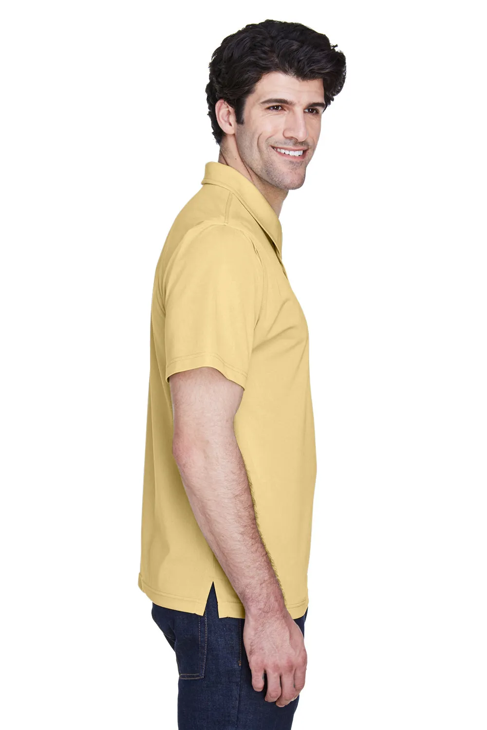 Team 365 Mens Command Performance Moisture Wicking Short Sleeve Polo Shirt - Vegas Gold