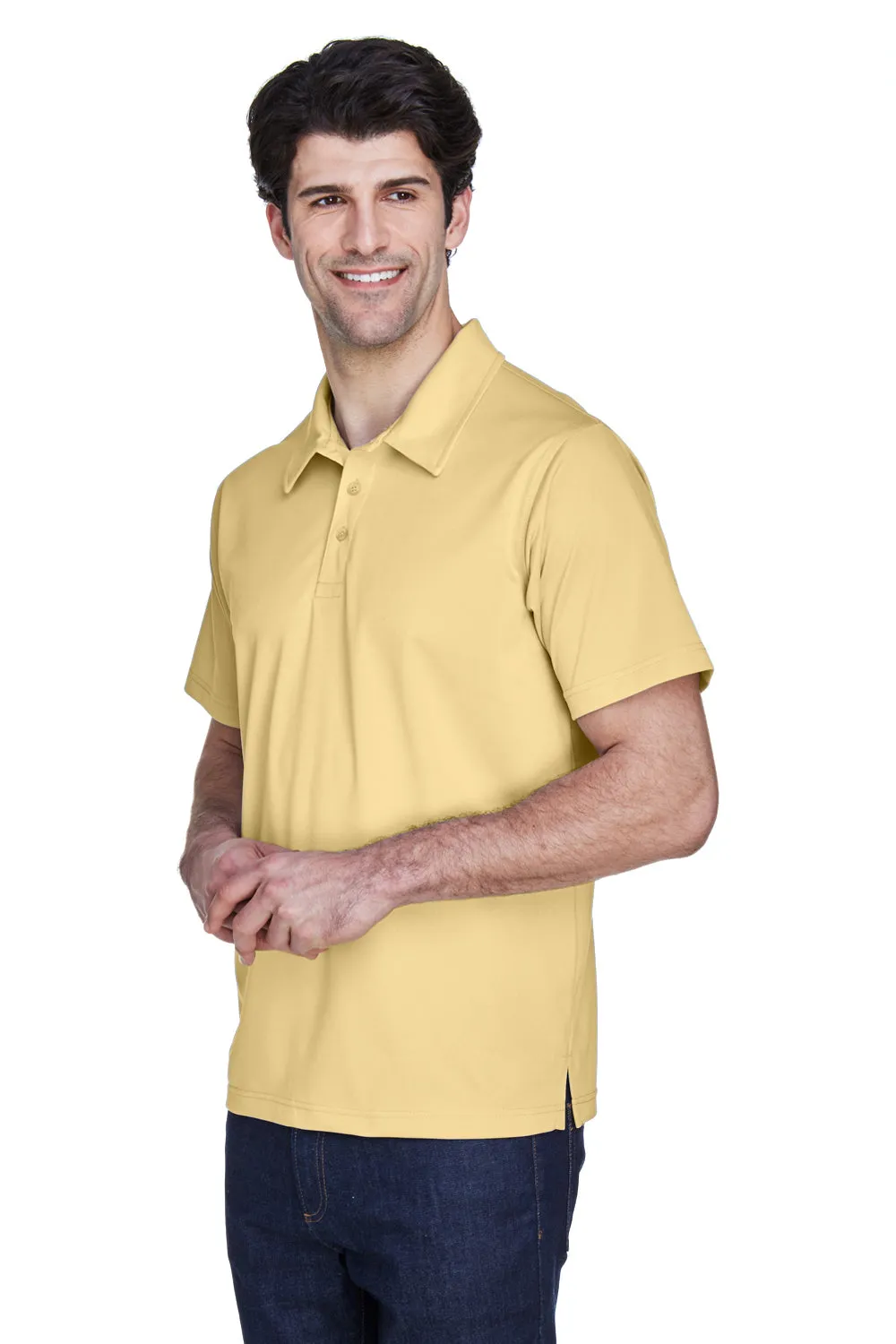 Team 365 Mens Command Performance Moisture Wicking Short Sleeve Polo Shirt - Vegas Gold