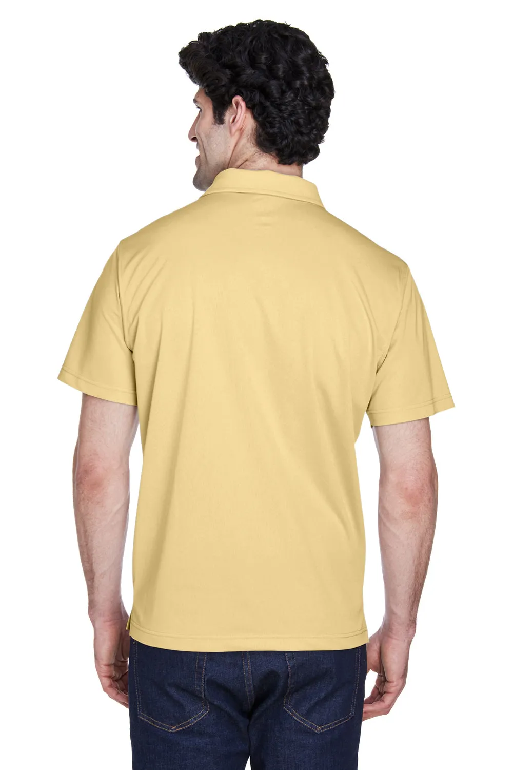 Team 365 Mens Command Performance Moisture Wicking Short Sleeve Polo Shirt - Vegas Gold