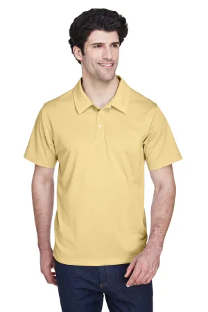 Team 365 Mens Command Performance Moisture Wicking Short Sleeve Polo Shirt - Vegas Gold