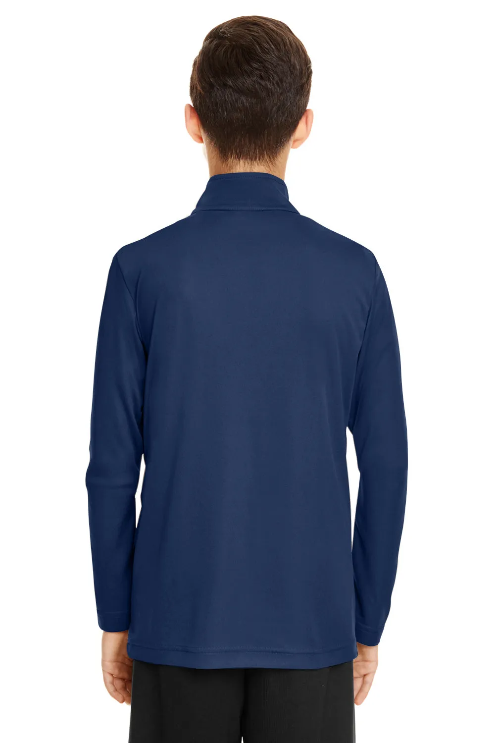Team 365 Youth Zone Performance Moisture Wicking 1/4 Zip Sweatshirt - Dark Navy Blue