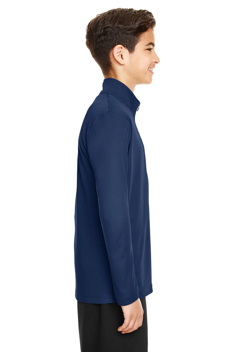 Team 365 Youth Zone Performance Moisture Wicking 1/4 Zip Sweatshirt - Dark Navy Blue