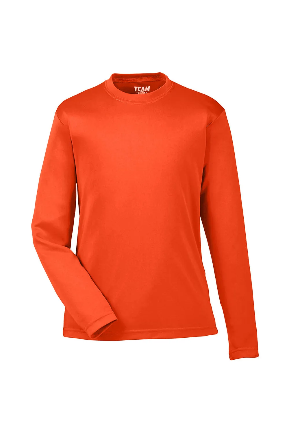Team 365 Youth Zone Performance Moisture Wicking Long Sleeve Crewneck T-Shirt - Orange