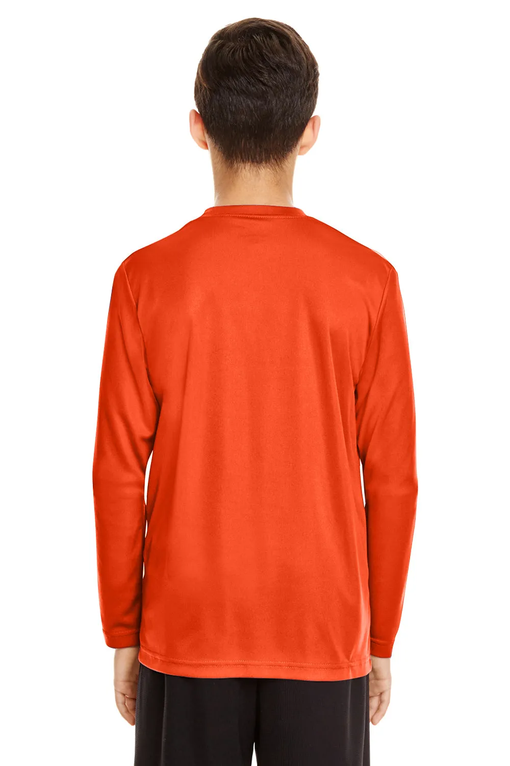 Team 365 Youth Zone Performance Moisture Wicking Long Sleeve Crewneck T-Shirt - Orange