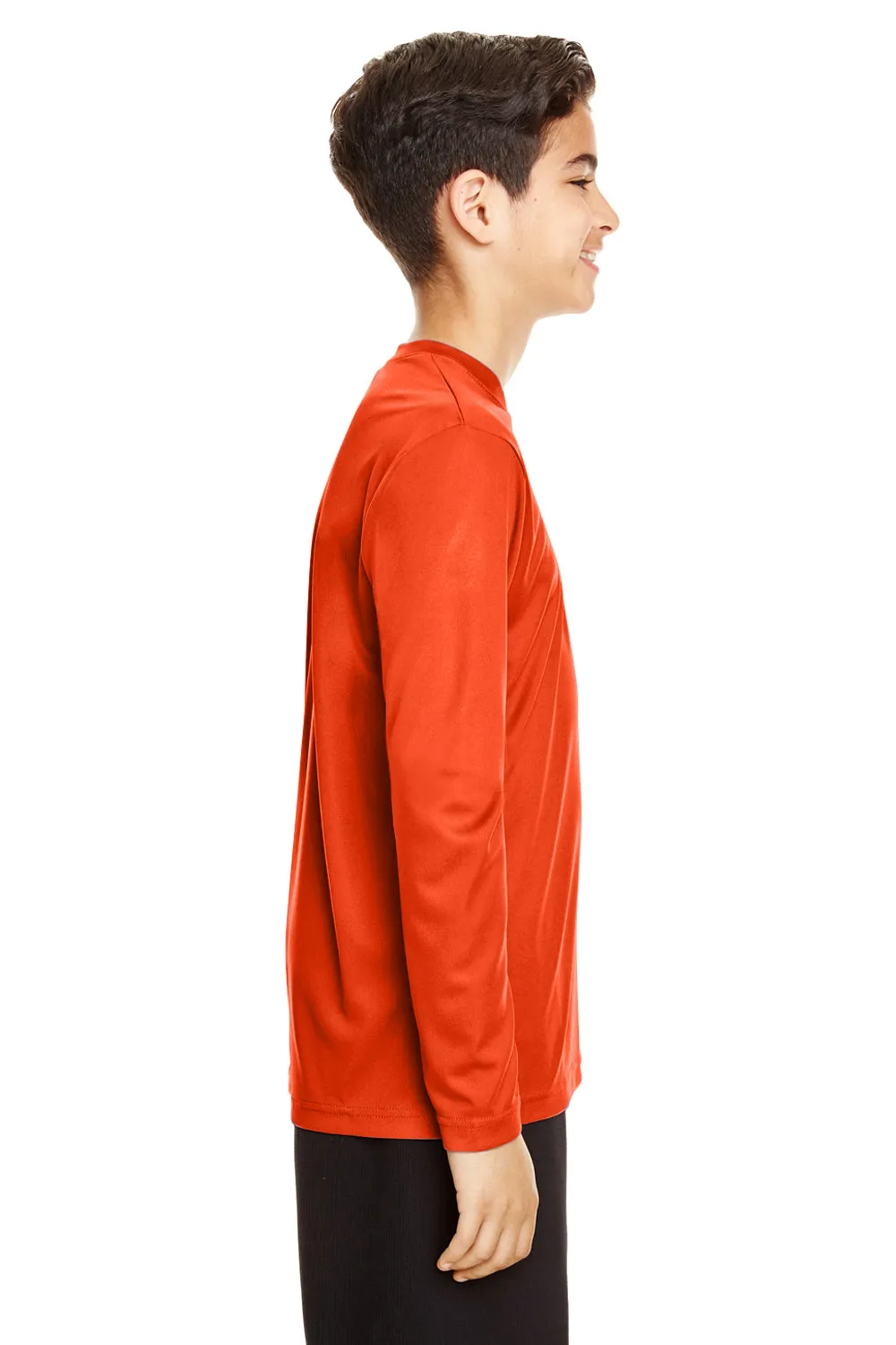 Team 365 Youth Zone Performance Moisture Wicking Long Sleeve Crewneck T-Shirt - Orange