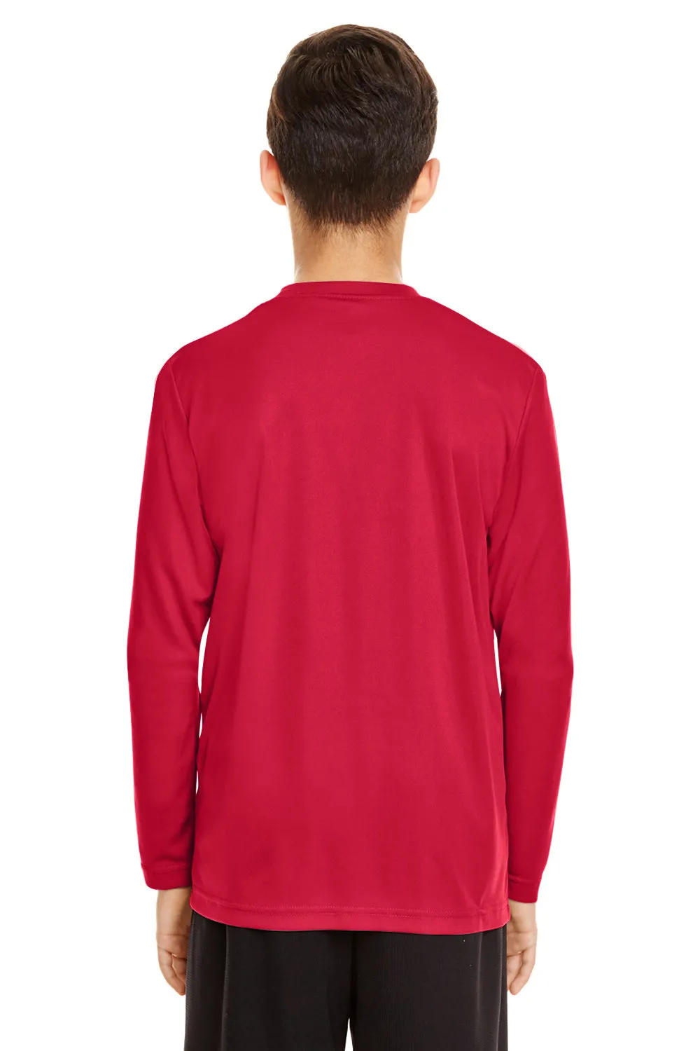 Team 365 Youth Zone Performance Moisture Wicking Long Sleeve Crewneck T-Shirt - Red