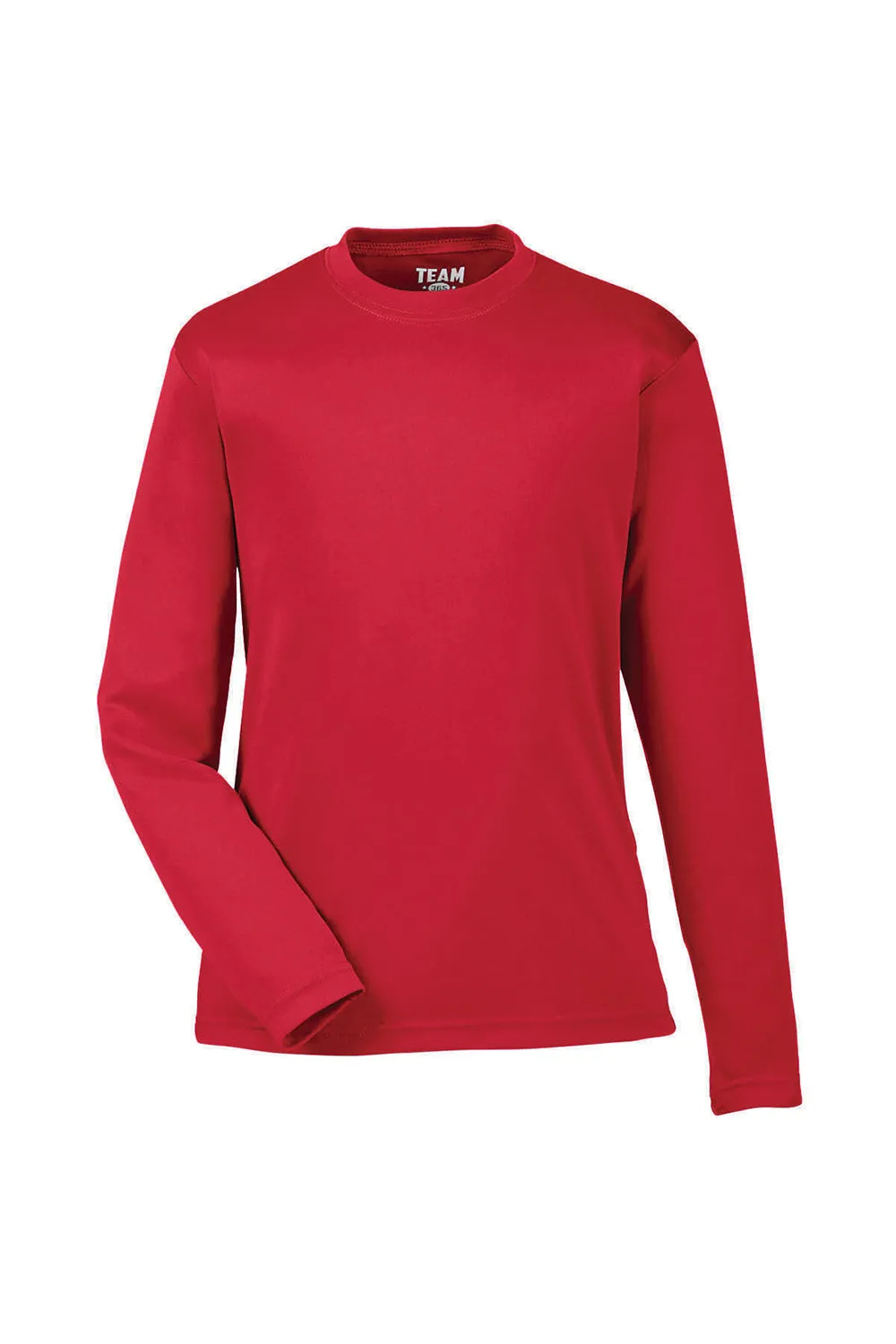 Team 365 Youth Zone Performance Moisture Wicking Long Sleeve Crewneck T-Shirt - Red