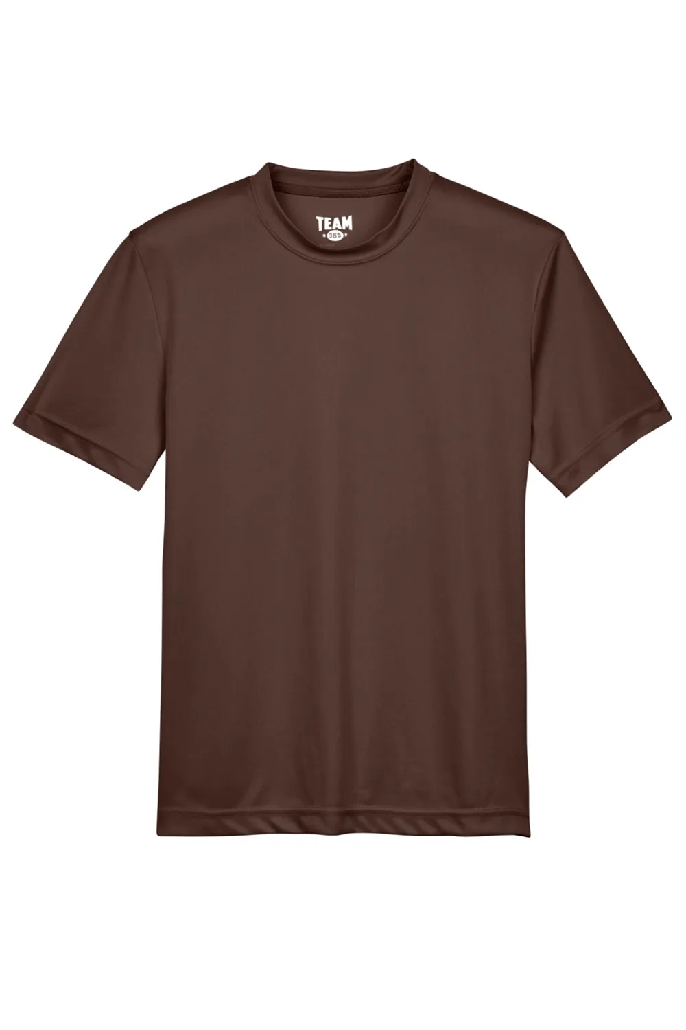Team 365 Youth Zone Performance Moisture Wicking Short Sleeve Crewneck T-Shirt - Dark Brown