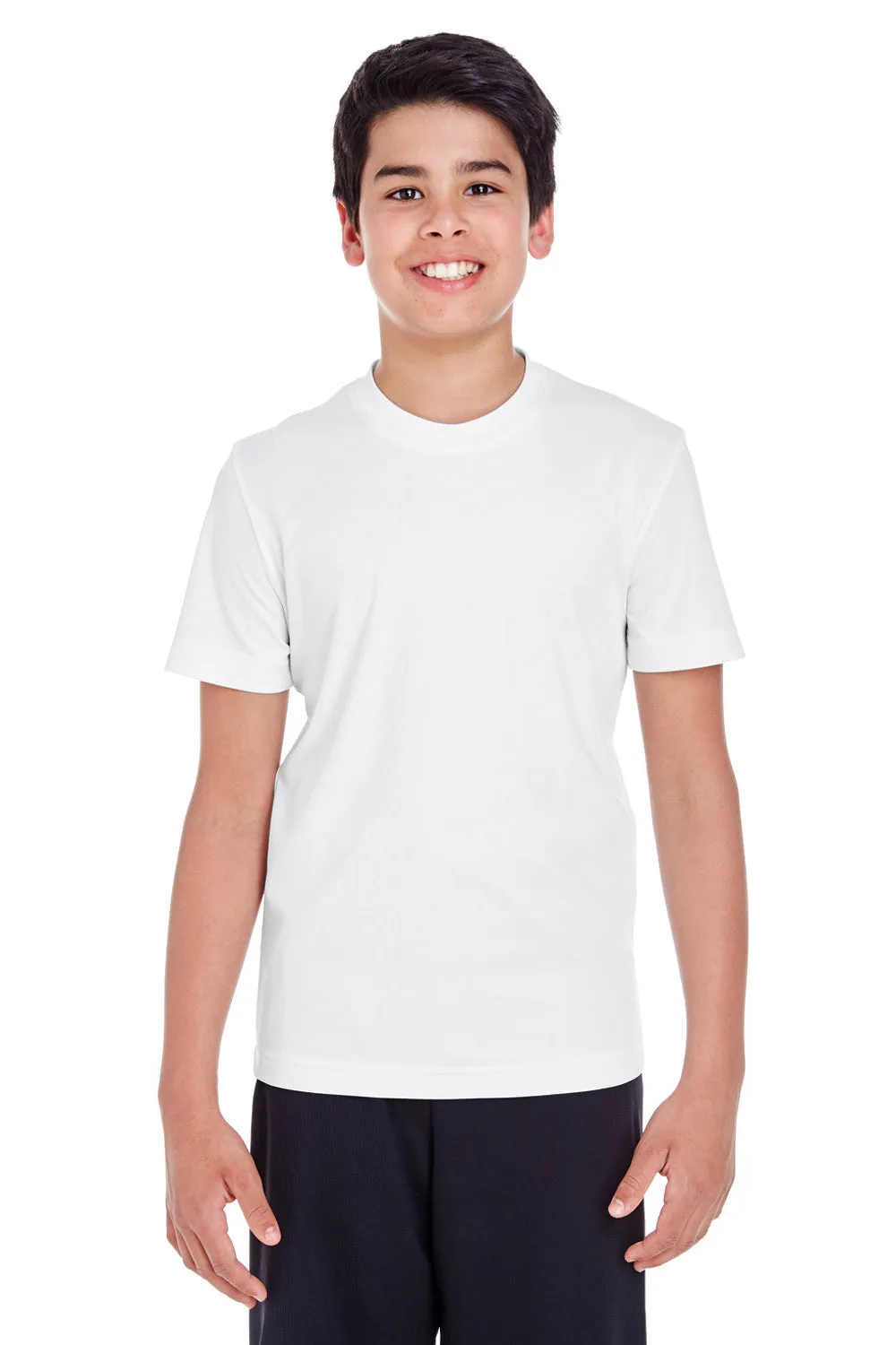 Team 365 Youth Zone Performance Moisture Wicking Short Sleeve Crewneck T-Shirt - White