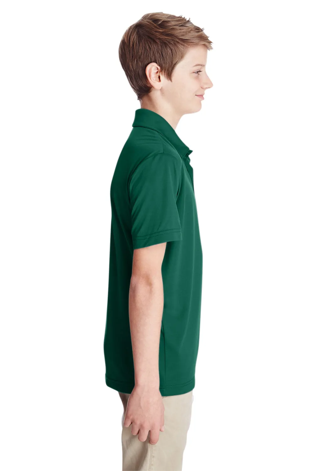 Team 365 Youth Zone Performance Moisture Wicking Short Sleeve Polo Shirt - Forest Green