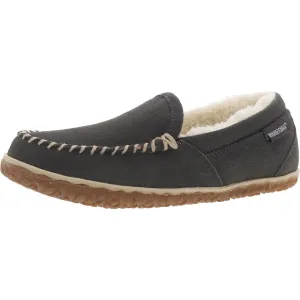 Tempe Womens Faux Fur Suede Loafer Slippers