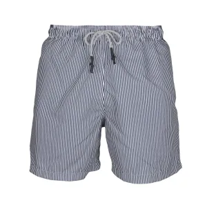 Thin Swim Trunk In Blue Stripes