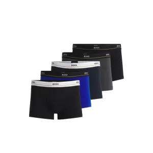 Three-pack of stretch-cotton trunks with logo waistbands
