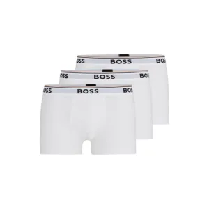 Three-pack of stretch-cotton trunks with logo waistbands