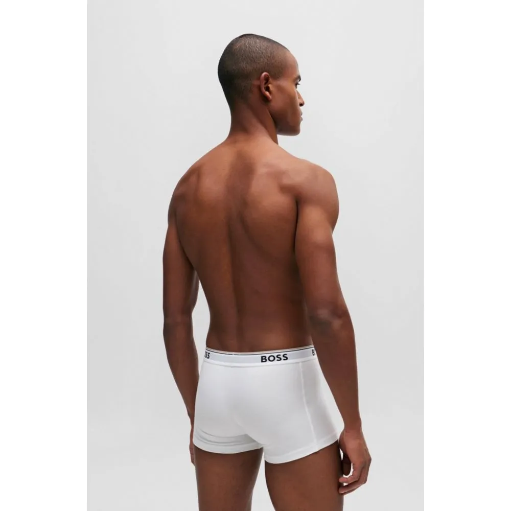 Three-pack of stretch-cotton trunks with logo waistbands