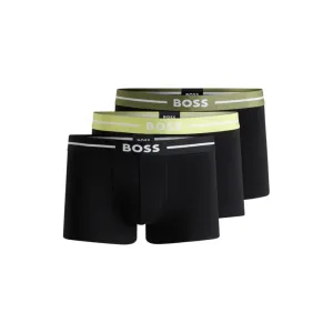 Three-pack of stretch-cotton trunks with logo waistbands