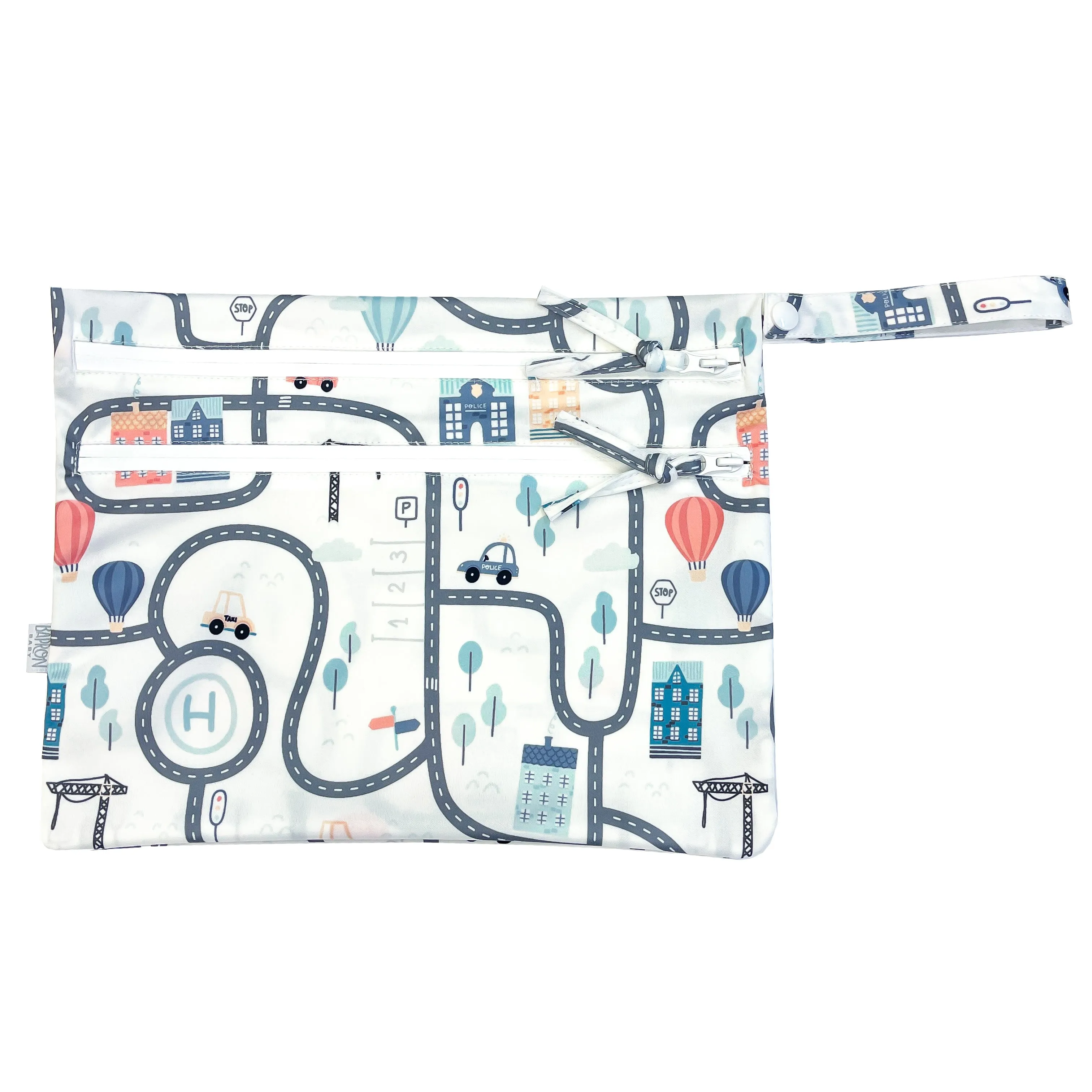 Tiny Town - Waterproof Wet Bag (for Mealtime, On-the-go, And More!) Babykids_Bapron-Baby