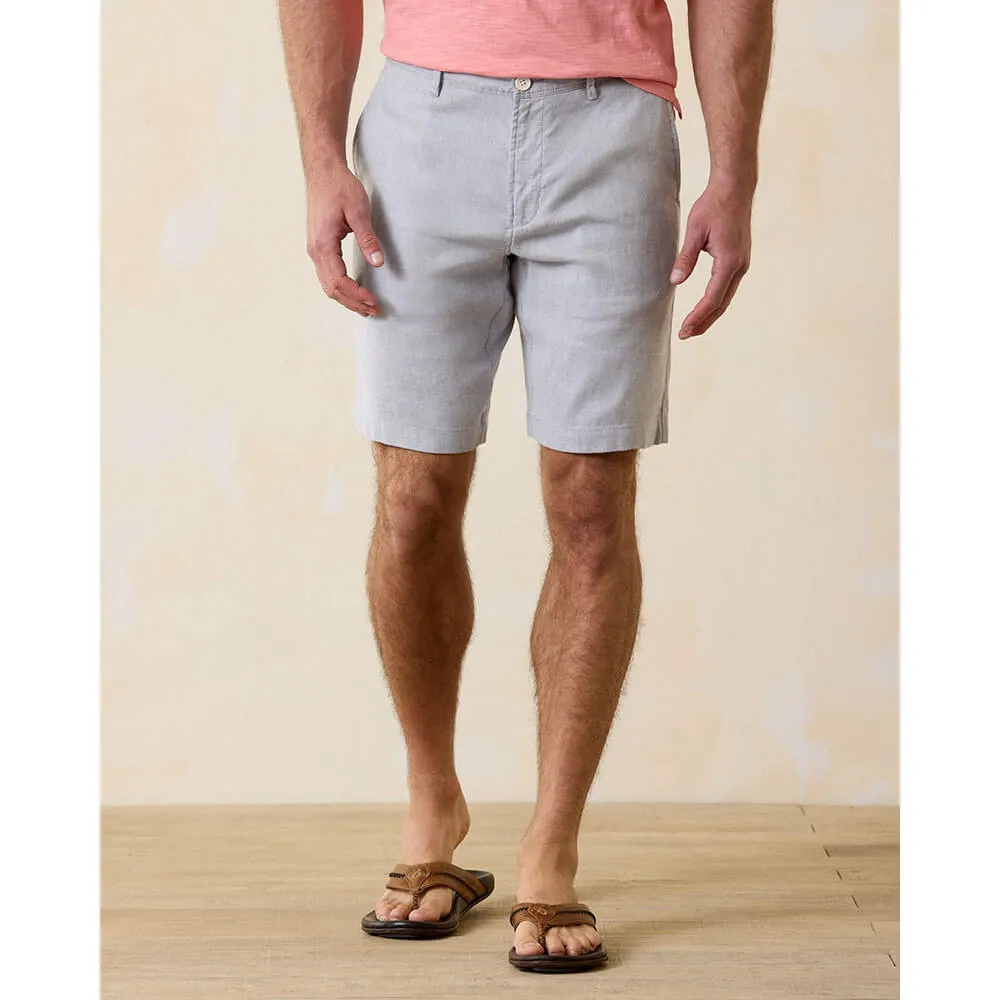 Tommy Bahama 10-Inch Beach Coast Linen Flat Front Shorts - Storm Gray Mens Tommy Bahama