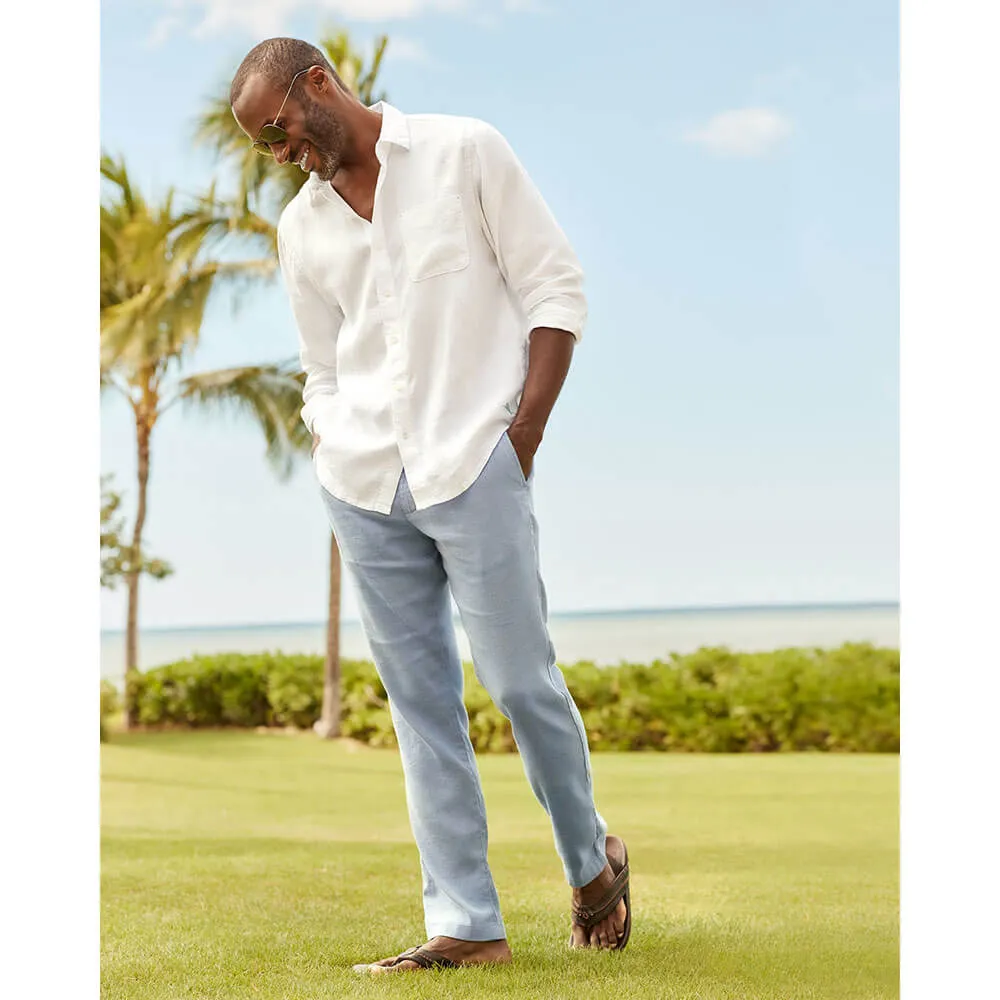 Tommy Bahama Beach Coast Linen Blend Pull On Pants - Port Side Blue Mens Tommy Bahama
