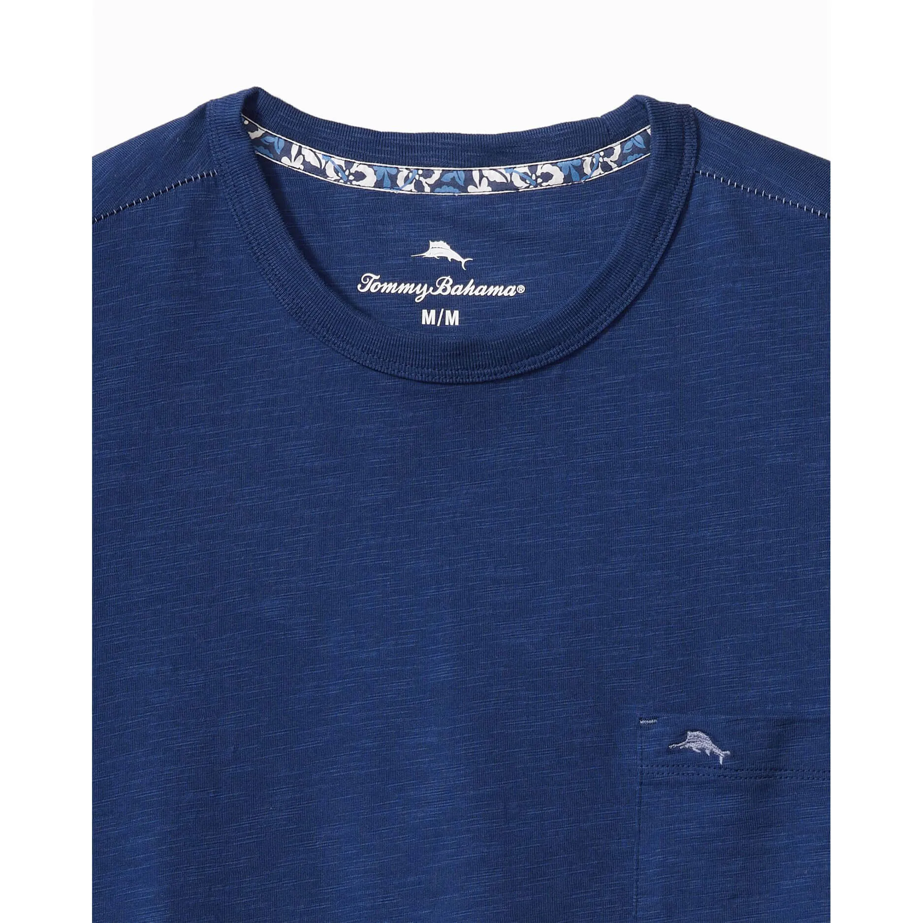 Tommy Bahama Big & Tall Bali Beach Crew T-Shirt - Bering Blue Mens Tommy Bahama