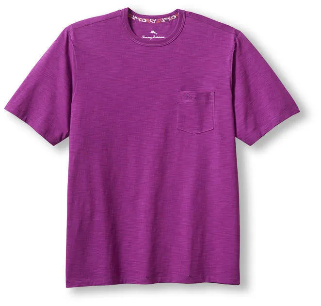Tommy Bahama Big & Tall Bali Beach Crew T-Shirt - Deep Hollyhock Mens Tommy Bahama