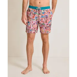 Tommy Bahama Men's 8-Inch Artist Series Baja Scenic To Believe It Swim Trunks - Beach Blossom Mens Tommy Bahama