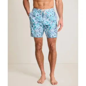 Tommy Bahama Men's 8-Inch Baja Frond Escape Swim Trunks - Vacation Blue Mens Tommy Bahama