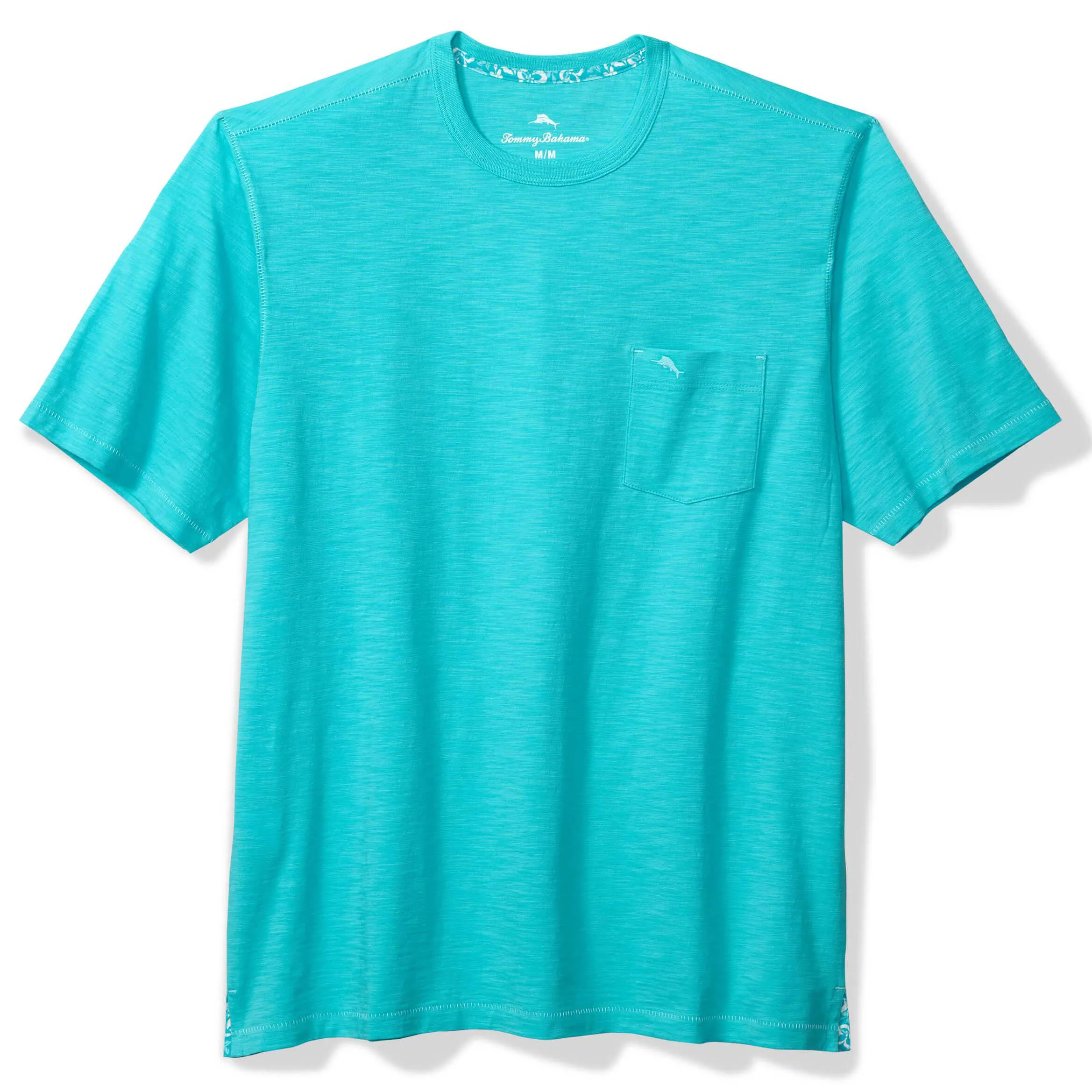 Tommy Bahama Men's Bali Beach Crew T-Shirt - Blue Curacao Mens Tommy Bahama