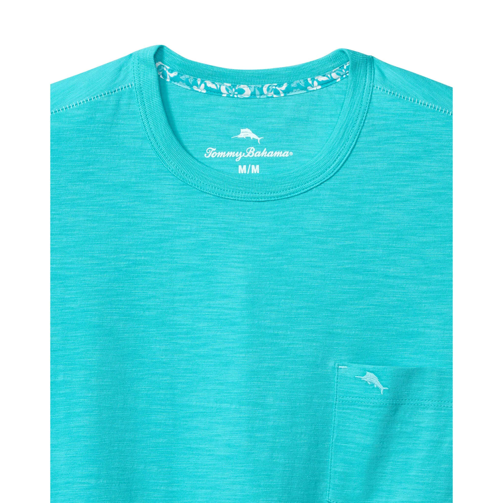 Tommy Bahama Men's Bali Beach Crew T-Shirt - Blue Curacao Mens Tommy Bahama