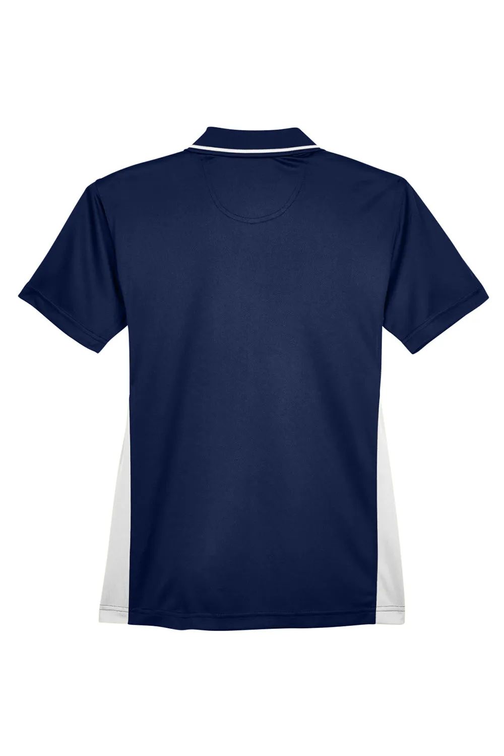 UltraClub Womens Cool & Dry Moisture Wicking Short Sleeve Polo Shirt - Navy Blue/White