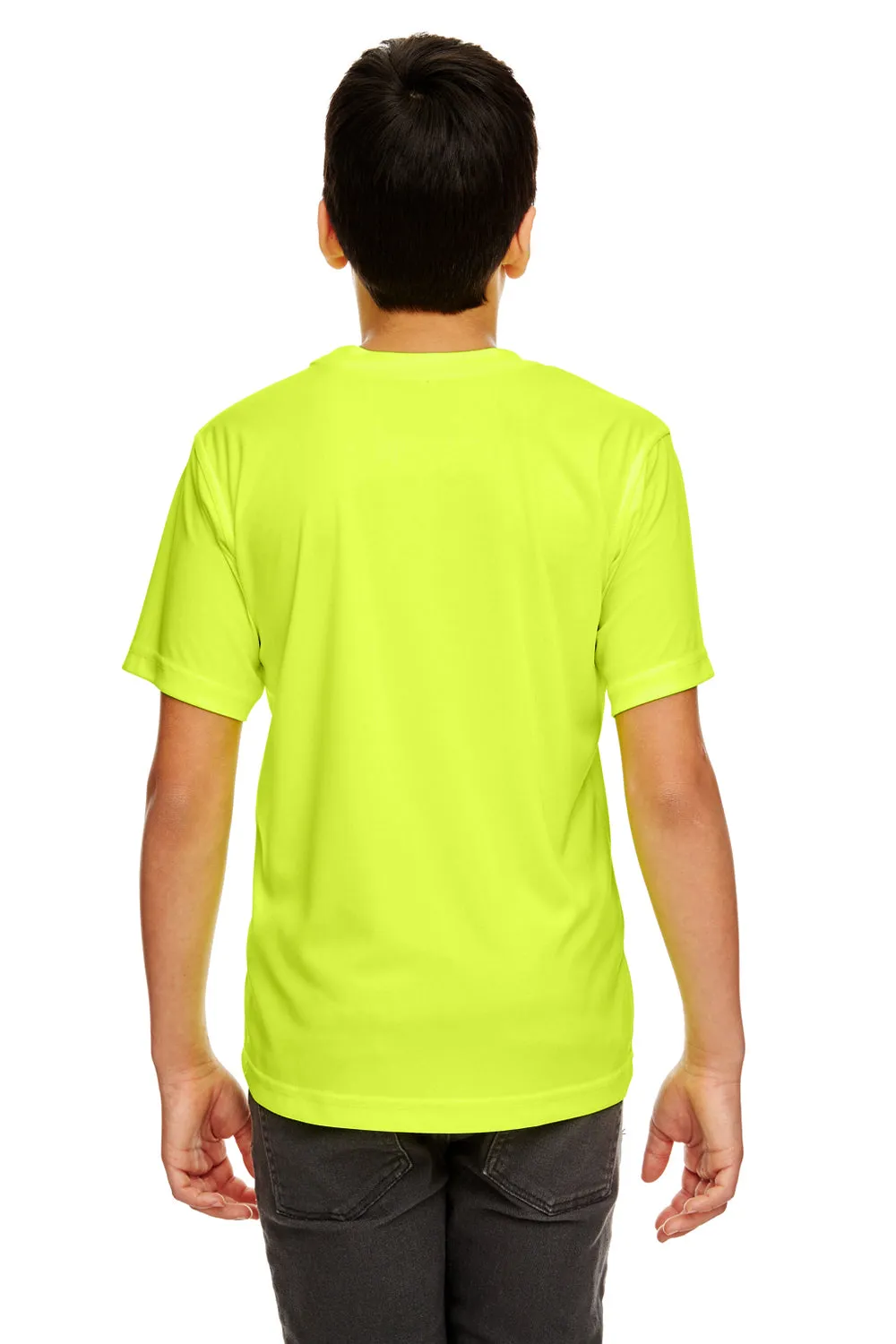 UltraClub Youth Cool & Dry Performance Moisture Wicking Short Sleeve Crewneck T-Shirt - Bright Yellow